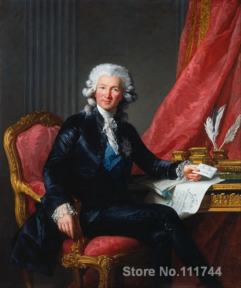 Женщины в искусстве Шарль александрэ де Калонн Elisabeth Vigee Lebrun живопись для продажи высокое качество ручная роспись