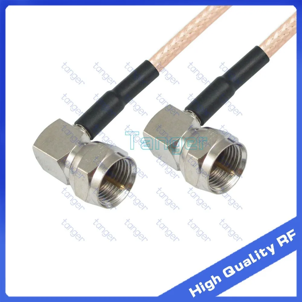

6inch F male right angle to F male right angle with RG-316 RF Coaxial Pigtail Jumper cable 6" 15cm Tanger High Quality RF cables