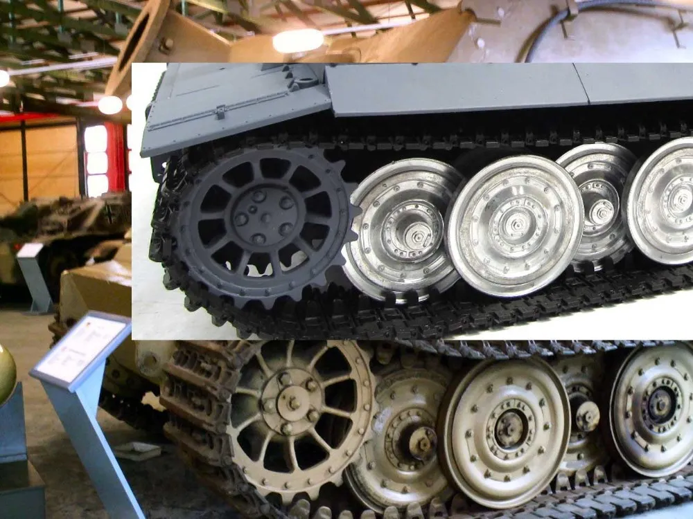Mato 1/16 набор Металлических Дорожных колес поздняя версия для Heng Long 3818-1 1:16 RC немецкий танк Tiger 1, запчасти для модернизации, Sturmtiger