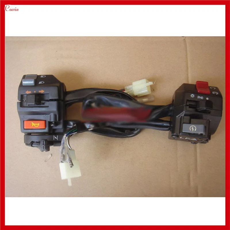 Новая пара переключателей на руль мотоцикла в сборе мощность светильник сигнал