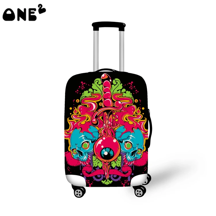 ONE2 Design Fashion travel luggage cover travel bag cover geometric pictures for suitcase girls good quality