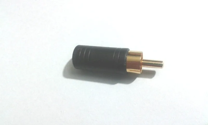 500 шт. Медный позолоченный Phono RCA штекер 3,5 мм моно разъем