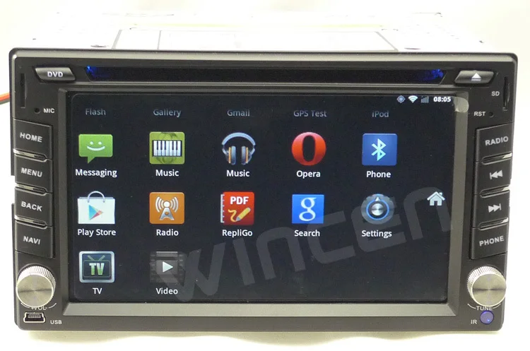 1080 P чистый Android емкостный экран автомобильный DVD Универсальный Два 2 Din Поддержка беспроводной мыши OBD(opt) gps Радио DVD Русский Меню
