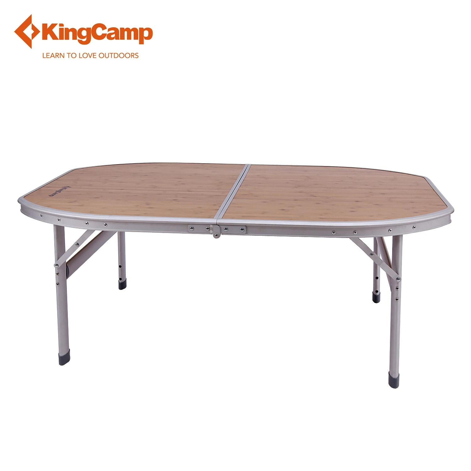 

KingCamp New Ultralight Waterproof Oval Adjustable Folding Table Camping Equipment Bamboo Tables Outdoor Survival Camping