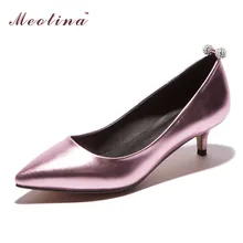 Shoes Women 2016 New Designer Shoes Pointed Toe Low Heels Ladies Shoes Dress Pumps Fashion Heels Sliver Blue Gold Size 42 43