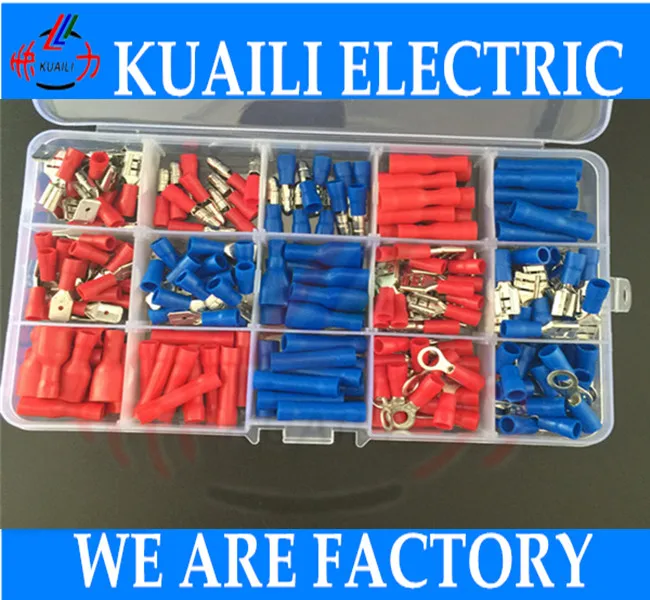 

200pcs Assorted Insulated Terminal Assortment Kit Electrical Terminator SV RV FDD MDD MPD FDFD FRD
