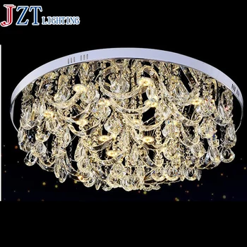 

M Best Price 2016 Newest Luxury Crystal Ceiling Light Living Room Study Creative Circular Lamp Dual Color Remote Control Light