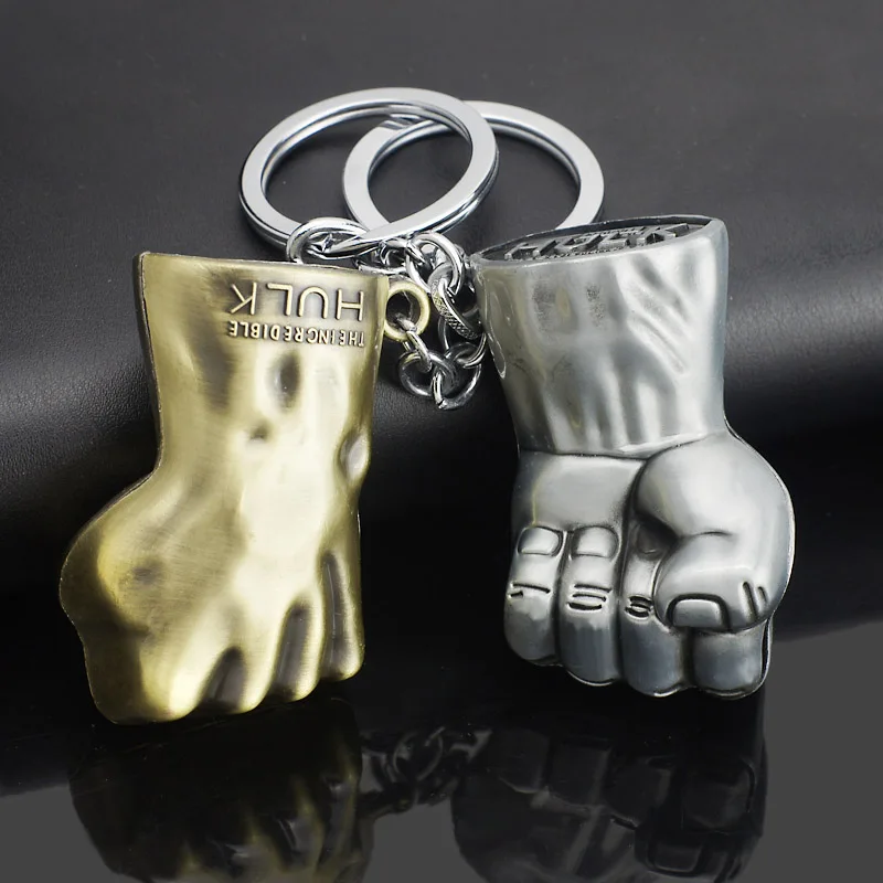 

Marvel Comics Super Hero Avengers Hand of Hulk Metal Key chains Holder KeyRings Keychains Keyfob Jewelry