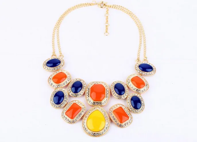 Крыло Yuk Tak Collares Collier Новейшее модное эффектное ожерелье s для женщин в Европе яркие ожерелья оптом