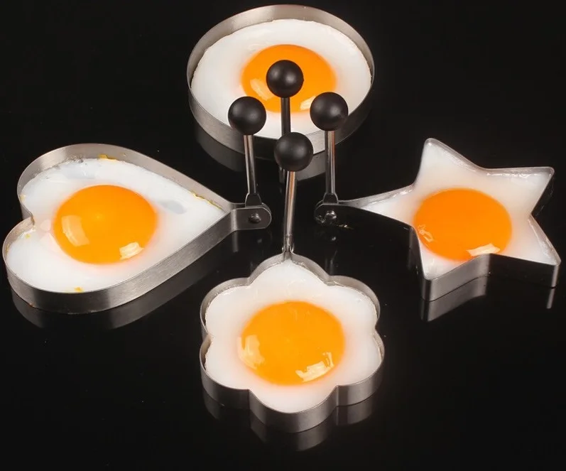 Утолщение Нержавеющая сталь омлет устройства DIY Еда Fried Egg Плесень Модель любовь звезда яйца плесень Торт Плесень Блин завтрак плесень
