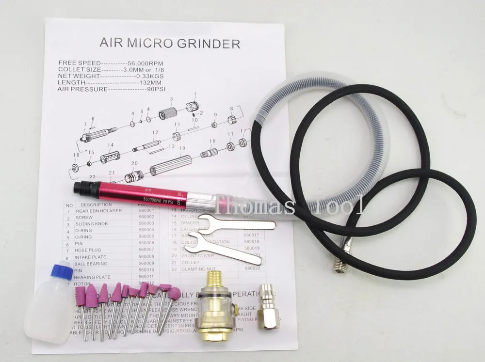 56000 ''Air Micro Grinder Air Micro Pencil без коробки 1/8 об./мин./90PSI