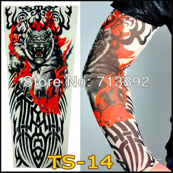 Лидер продаж 6 пара/лот нейлон татуировки рукава руку Гетры для девочек временные татуировки