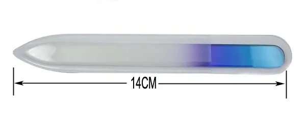 Пилки для ногтей стеклянный долговременный Кристальный пилка для ногтей буфера для ухода за ногтями 5," /14 см красочные 100 шт./лот NF014