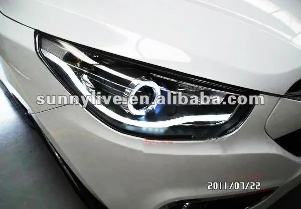 Tucson IX35 светодиодный головной фонарь ангельские глазки для HYUNDAI V1 типа