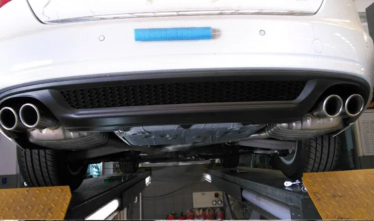 Автомобильный бампер для губ Диффузор Сталь автомобиля наконечники глушителя для Audi A4 2013