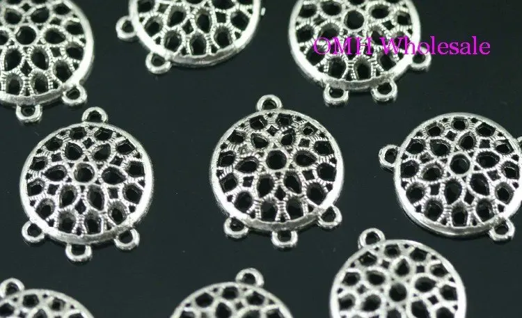 OMH ship50pcs бабочка тибетские серебряные подвески серьги инструменты для наращивания волос выводы серьги в виде капель с 25,5X20,5 мм EH396