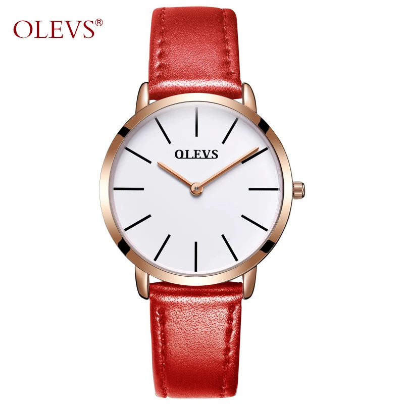 1 pcs for woman OLEVS бренд любовник часы набор кварцевых часов мужские и женские из натуральной кожи женские водонепроницаемые 30 м наручные часы montre homme - Цвет: 1 pcs for woman