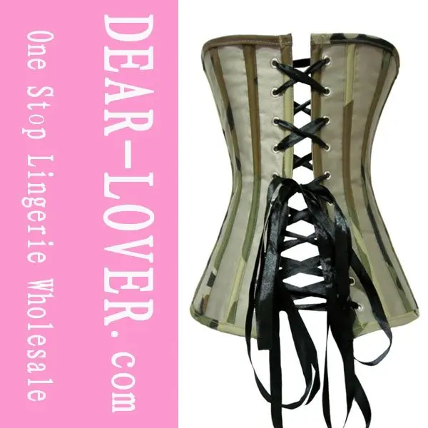 Camouflage Underbust Corset Strapless LC5214 Cheaper price Free Shipping  Fast Delivery