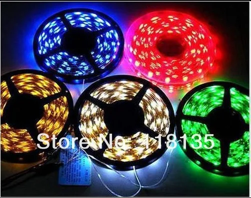 5 м/roll 300 LED RGB SMD 5050 Гибкие Водонепроницаемый светодиодные полосы света с ИК-пульт и 5A 12 В трансформатор для украшения дома