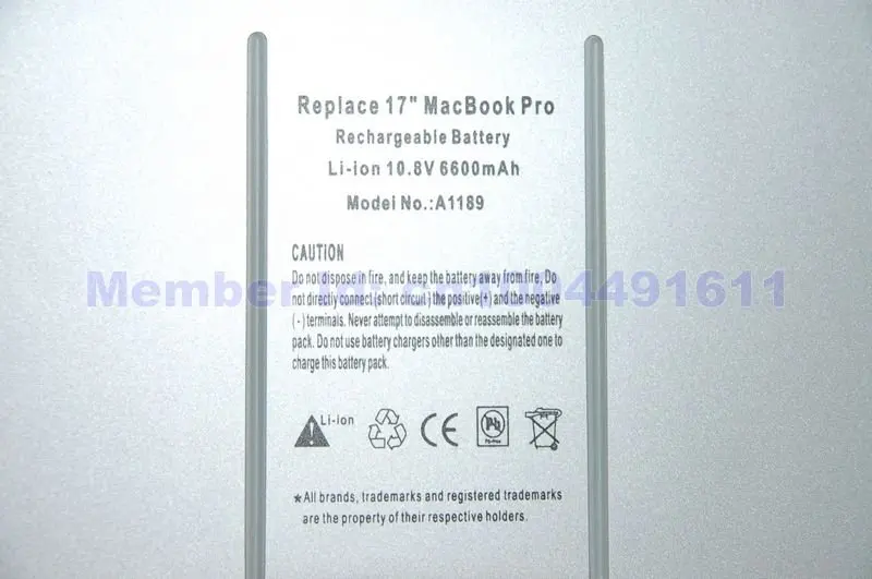Аккумулятор для ноутбука APPLE MacBook Pro 1" MA611CH/A MA611J/A KH/A MA897J/A MA897*/A MA611X/A MA611LL/A