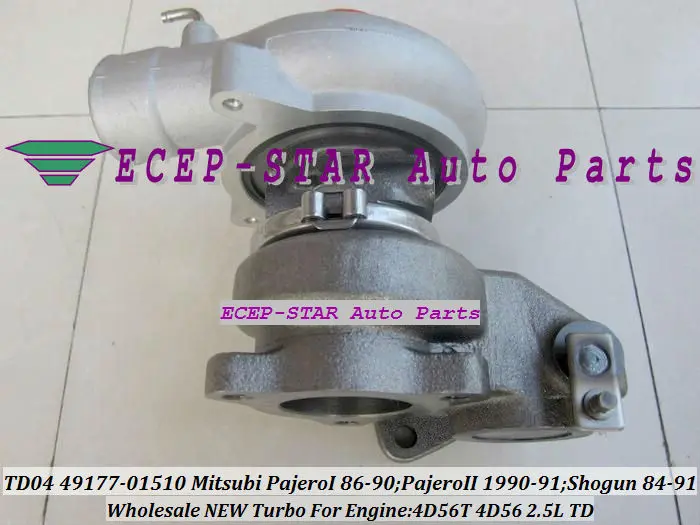 TD04-9B-4 49177-01510 TURBINE for Mitsubishi Pajero Delica L200 L300 4WD Shogun 4D56T 2.5L 1988-1996 Oil cooled turbocharger (3)