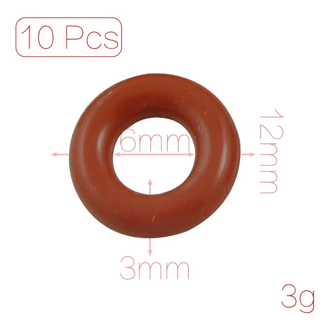 B x10 3mmx6mmx12mm Uxcell 10 шт. 3 мм 5 мм 50 шт. 2 мм Силиконовое уплотнительное кольцо масло уплотнительные шайбы прокладки Красный Id 4 мм 6 мм 12 мм 13 мм 17 мм 22 мм 25 мм - Цвет: B x10 3mmx6mmx12mm