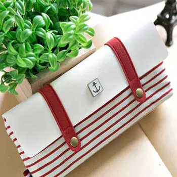 

1 x New Creative Marine style pencil case PU leather Zipper pencil bag For Kids Children school supplie stationery Pen Box