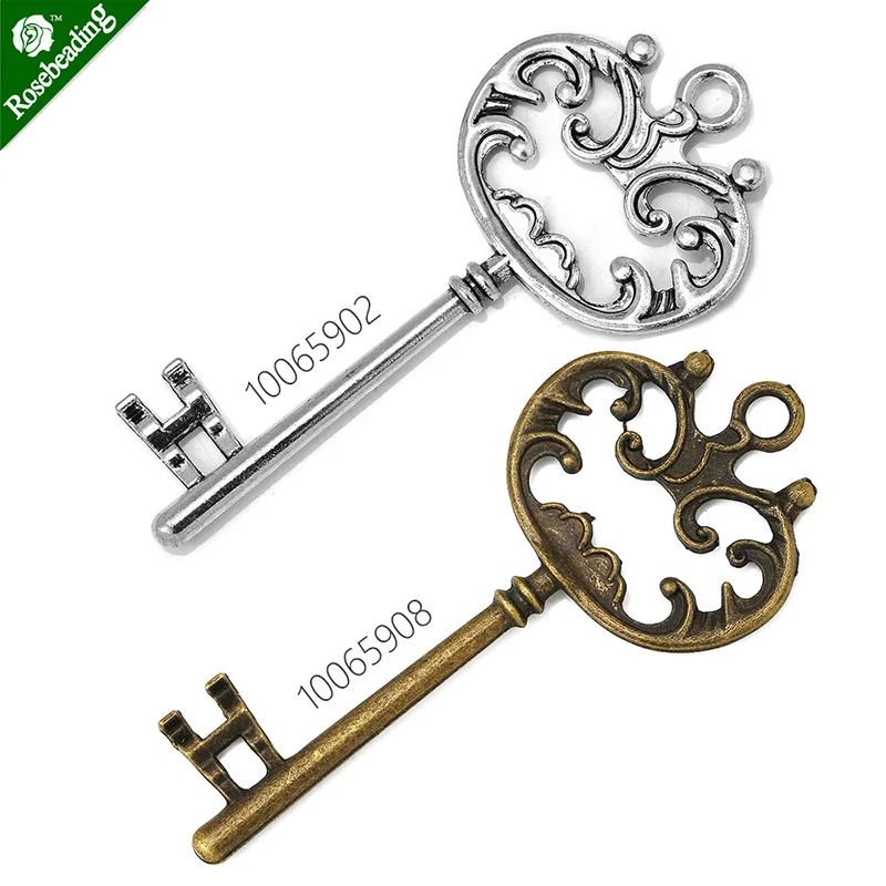 10 Antique Key pendants, wedding Metal key,Steampunk Key Charms