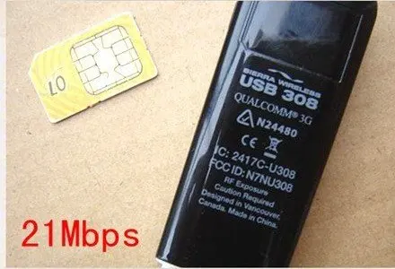 AT&T Aircard Sierra USBConnect 308 Shockwave 4G HSPA+ Modem