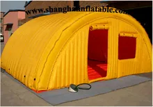 2016 yellow large cube inflatable tent camping shelter with doors and window holiday inflatable tent from factory china