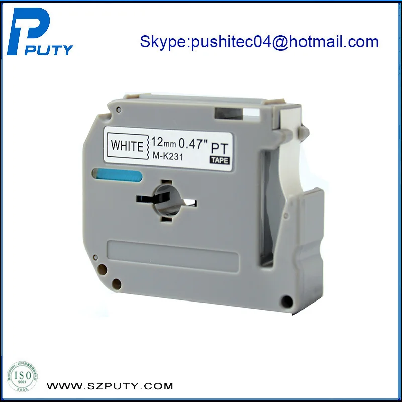 Высокое качество 5 шт./лот совместимый 12 мм черный белый M картридж MK231 M-K231 для P-touch