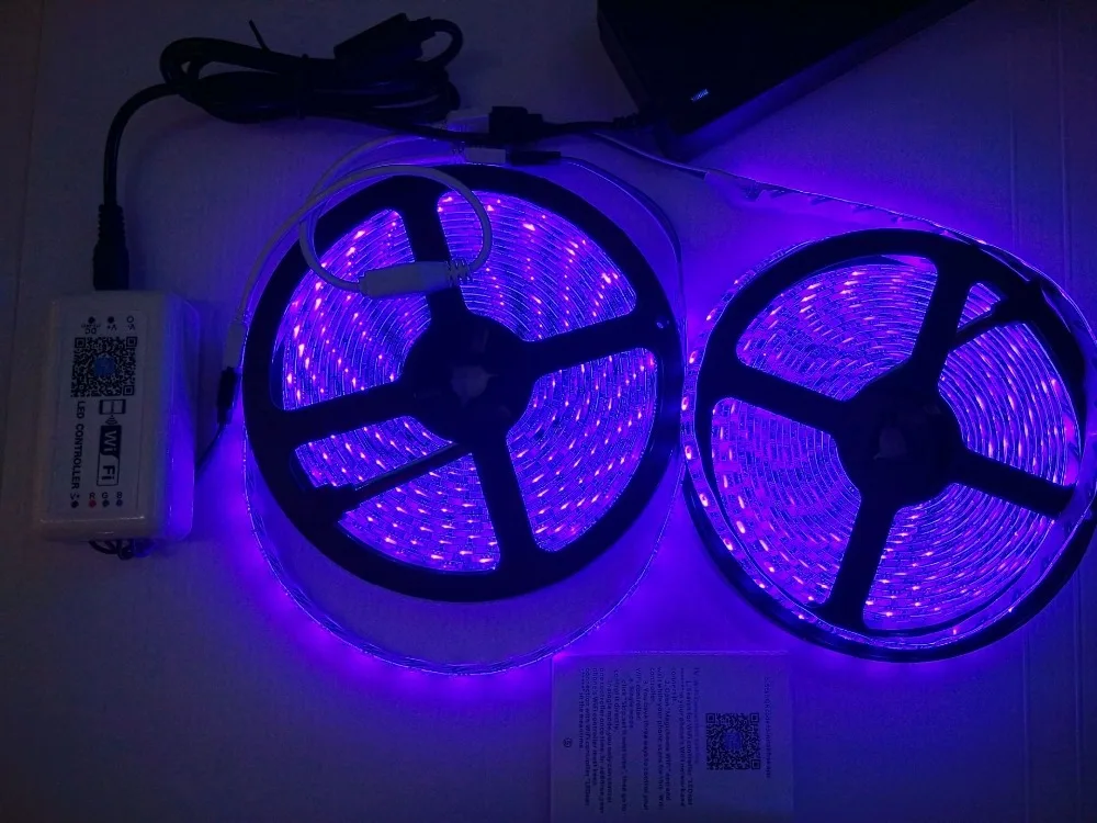 IOS, Android, светодиодный контроллер WIFI RGB+ 5050 RGB 60L/м, 10 м 600L светодиодный полосы водонепроницаемый DC12V гибкий светодиодный лента+ 12 V 8A адаптер Комплект RGB