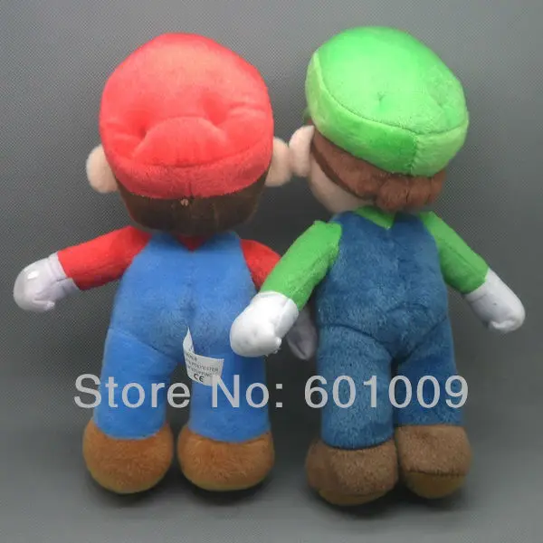 EMS 30/Лот Super Mario Bros. Прямостоящие Марио и Луиджи плюшевые куклы мягкая игрушка 1" игрушка