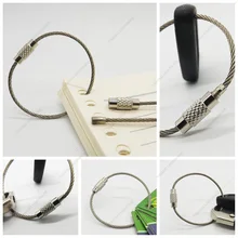 Outdoor Camping Multifunctional Steel Wire Rope Ring/Wire Key Chain manufacturer direct nickel plating hanging ring