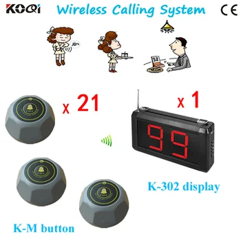 

Restaurant Paging System Call Waiters Big Led Screen With Smart Screen Pager And Call Button