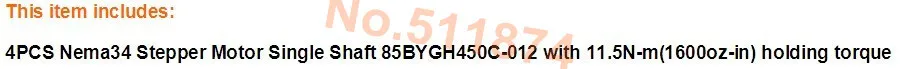 Мощность Двигатель! ЧПУ Wantai 4 шт. Nema34 Шаговые двигатели 85bygh450c-012 1600OZ-IN 3.5a ce rohs iso лазерный гравер Одежда высшего качества