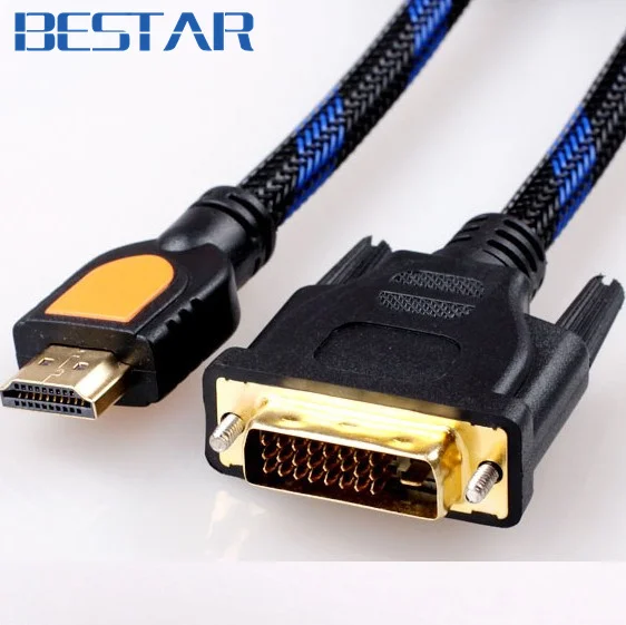 HDMI кабель 1 5 м 3 10 15 20 к DVI DVI-D 24 + контактный адаптер Кабели для LCD DVD HDTV XBOX проектор PS3