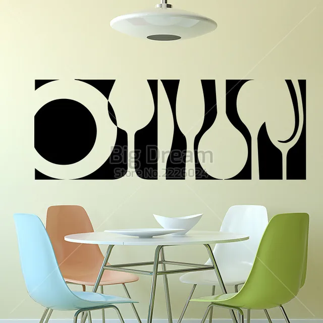 art design tableware wall sticker home decor diy kitchen interior