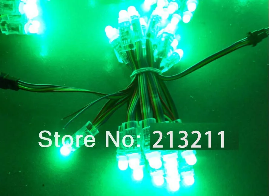 AAA 12 мм пиксель rgb led модуль IP66 водонепроницаемый DC5V 7 видов цветов сквозное отверстие LED RGB дампа узел; 50 шт. строка