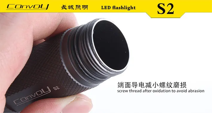 Конвой S2 Cree XM-L2 U2-1A AMC7135* 3 2-группа 3/5 режим EDC светодиодный фонарик