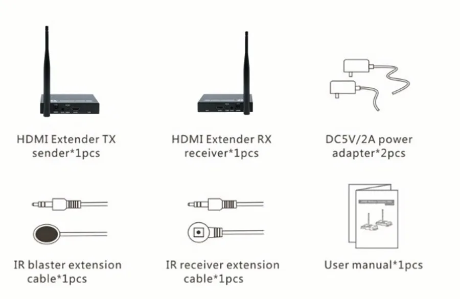 200 м Беспроводной HDMI адаптер Extender 1080 P WI-FI аудио-видео Трансмиссия HDMI приемник передатчик Комплект 660ft с петлей из и ИК