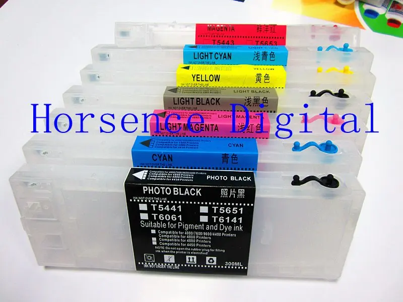 Многоразового картридж t6371-t6378 для Epson Стилусы Pro 7710 Pro 9710 Pro 7710mfp широкоформатный принтер с чипом Resetter