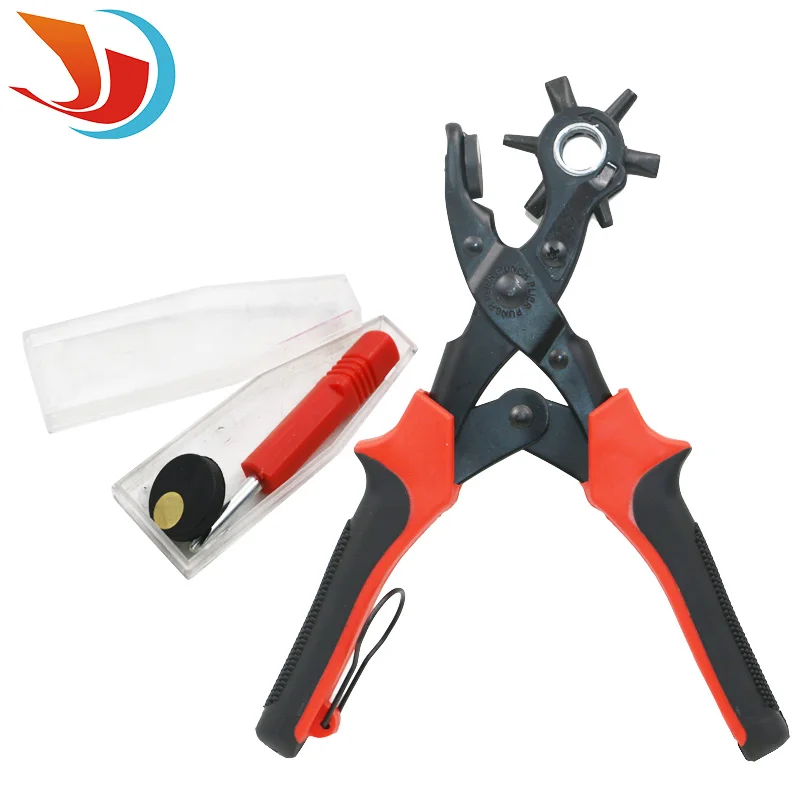 

1pcs High Quality 6 Size Kit Revolving Heavy Duty Leather Belt Hole Punch Puncher Cut Eyelet Plier