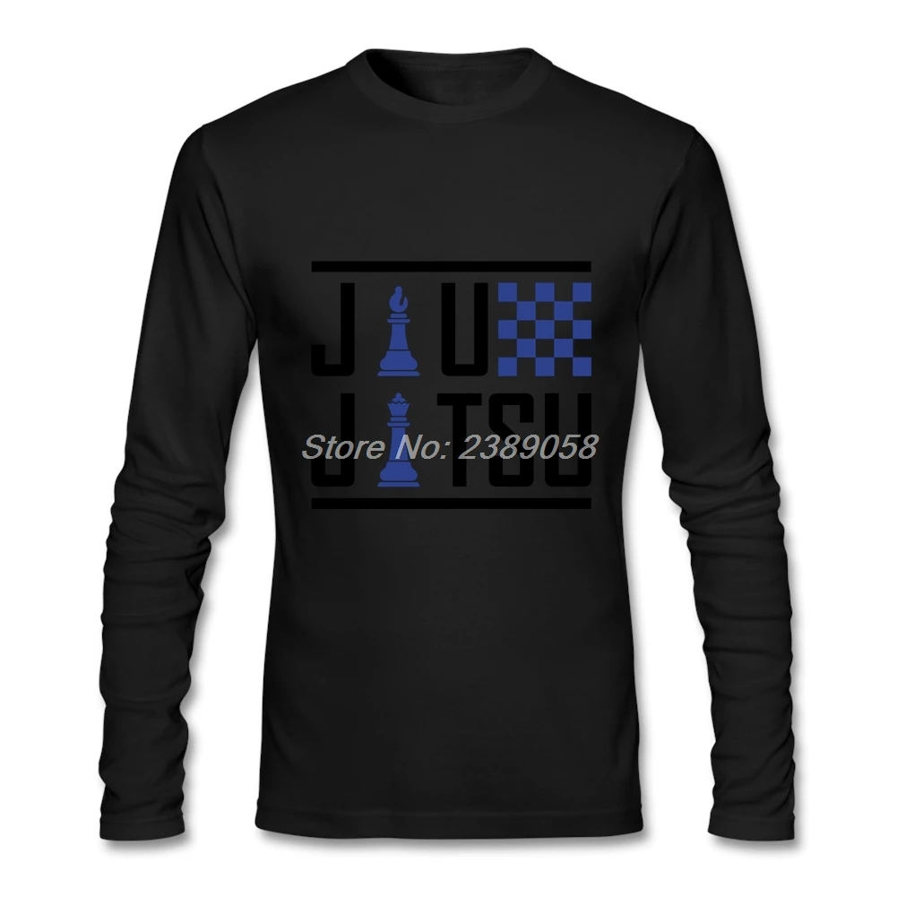 Летняя мужская футболка Jiu Jitsu с длинными рукавами и круглым вырезом хлопковые футболки Лучшая цена футболка s Man - Цвет: Черный