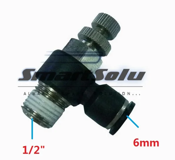 Бесплатная shipping10pcs/lot sl06-04pneumatic дроссельной заслонки Клапан, быстрый толчок в 6 мм tube1/2 "дюйма Air установка расхода контроллер