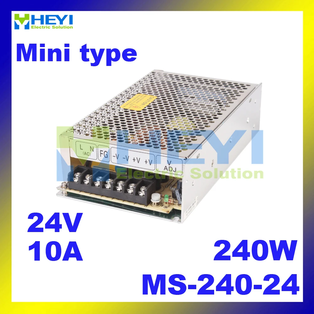 MS-240-24 мини-размер 240 Вт Режим переключение, питание питания 10a 24 v dc источник питания