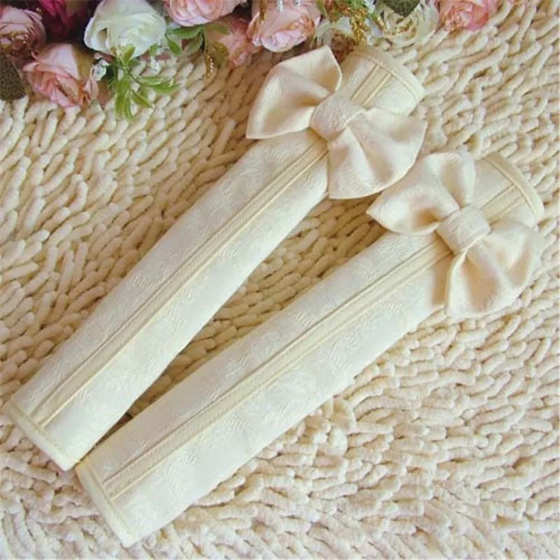 1pair Refrigerator Handle Cover Pastoral Yellow Cloth Handle Covers