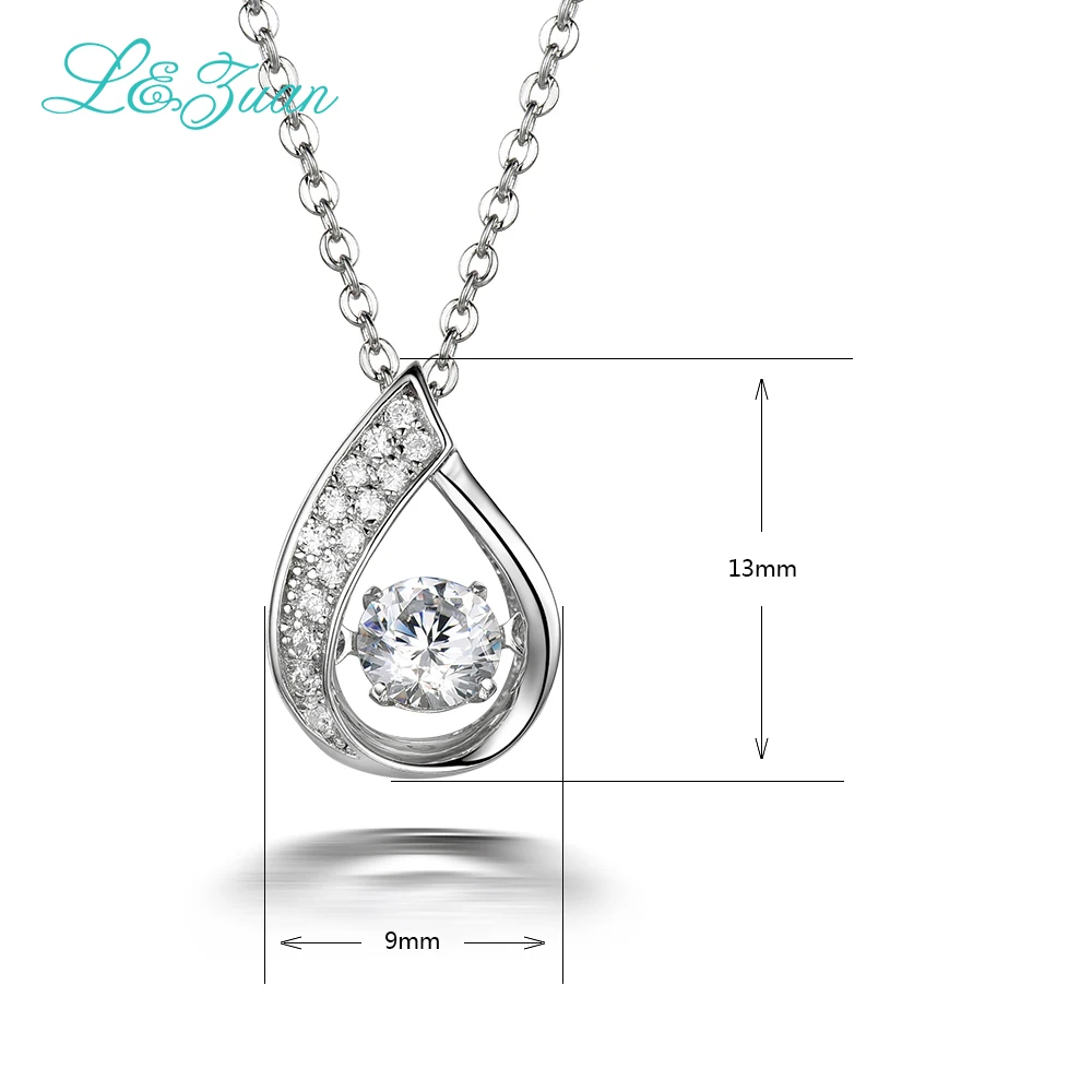 L& zuan 925 пробы silve 0.77ct камень Япония Смарт серии move каменные подвесные украшения с серебряной цепочкой Рождественский подарок