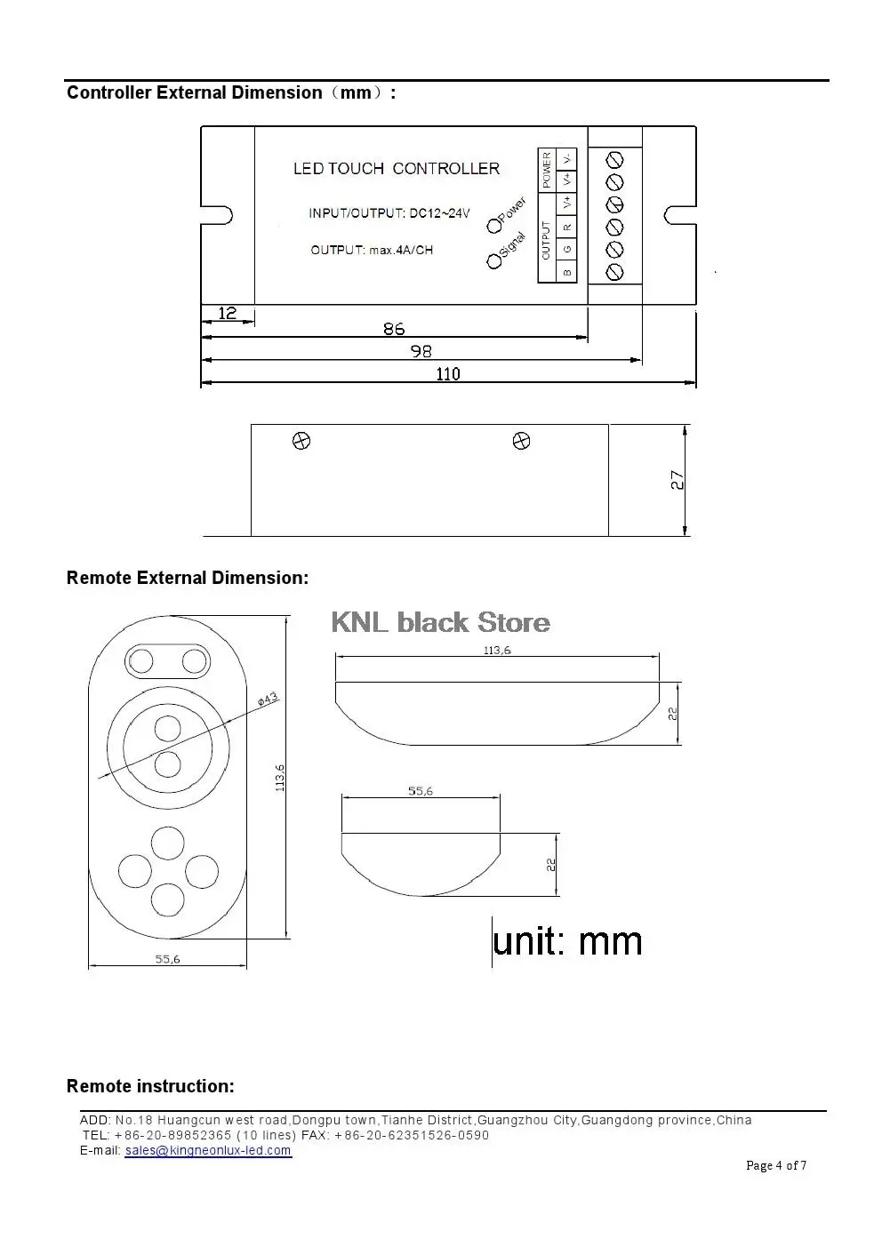 DC12V-24V LED RGB контроллер с 8key сенсорным РФ Пульт дистанционного управления для Светодиодные полосы SMD5050/3528
