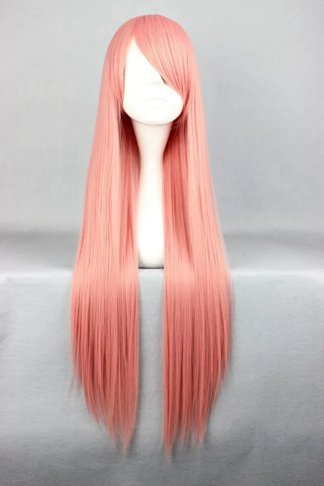 MCOSER 15 цветов многоцветные 80 см длинные прямые косплей костюм Женская Вечерние полный синтетический парик волос Бесплатная доставка
